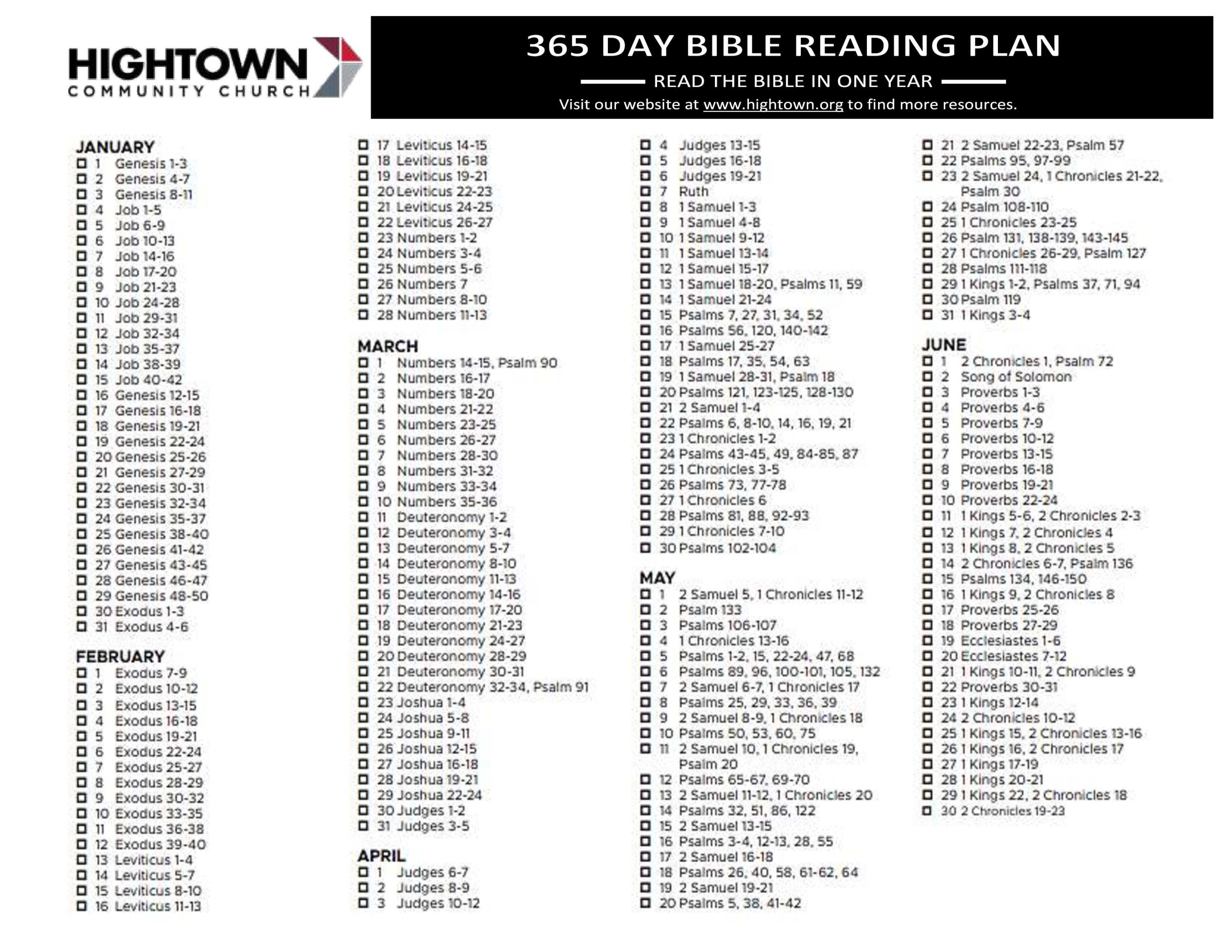 HCC 365 Reading Plan